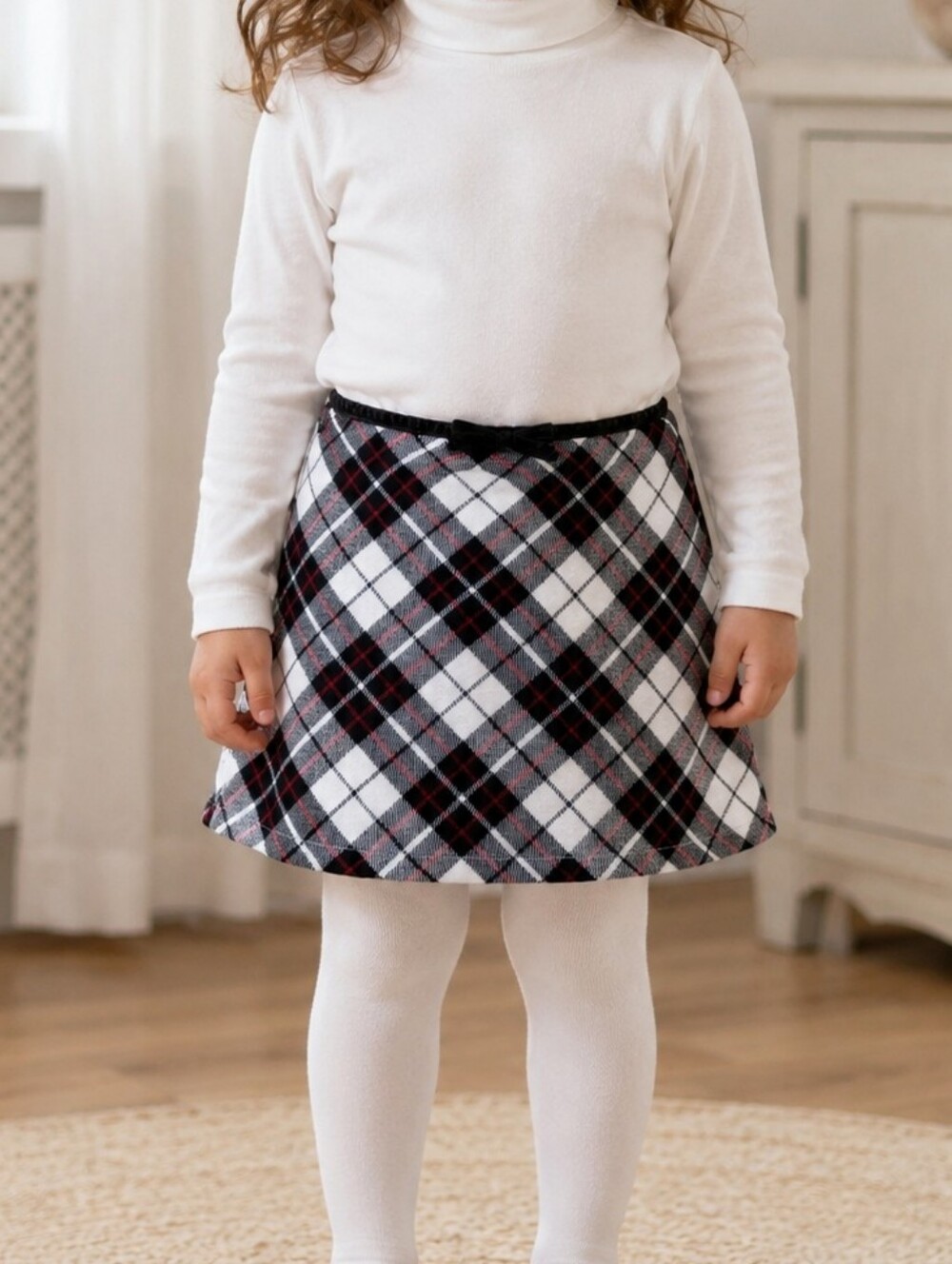 Vtg Old Navy Baby Girls Plaid Skort 4T Y2K Preppy Holiday Skirt Retro